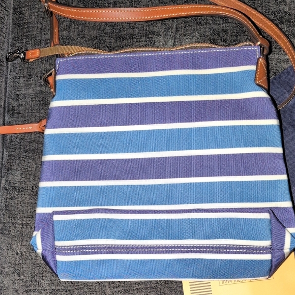 Dooney & Bourke Blue Striped Crossbody Bag - Picture 2 of 3